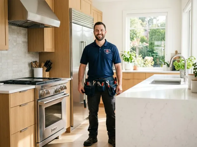 Appliance Repair Hero technician in a Bushnell, FL kitchen after an appliance repair